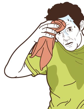 clip art of sweating
